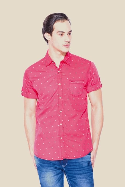 Mufti Red Printed Shirt Mufti Red Printed Shirt