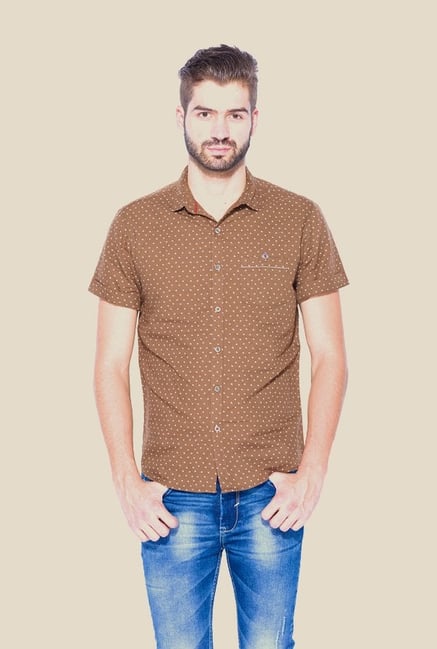 Mufti Brown Printed Shirt Mufti Brown Printed Shirt