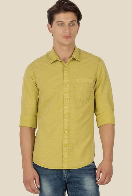 Mufti Lime Solid Shirt Mufti Lime Solid Shirt