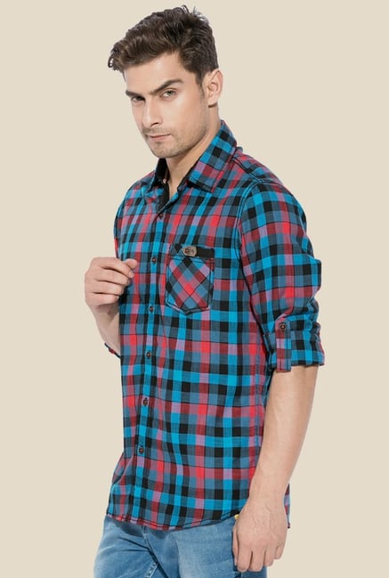 Mufti Red & Blue Checked Shirt Mufti Red & Blue Checked Shirt