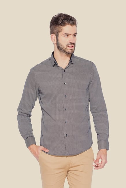 Mufti Grey Printed Shirt Mufti Grey Printed Shirt