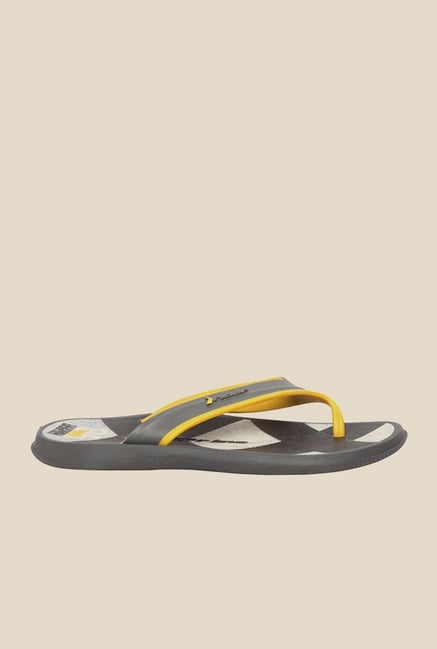 Rider Grey & Yellow Thong Flip Flops Rider Grey & Yellow Thong Flip Flops