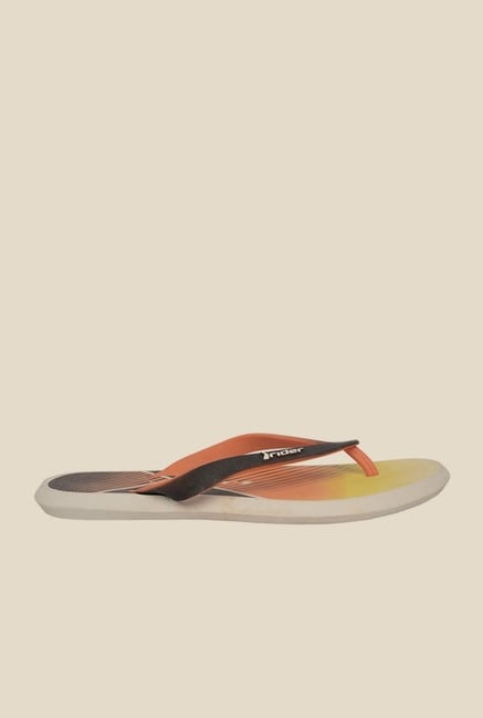 Rider Black & Orange Thong Flip Flops Rider Black & Orange Thong Flip Flops