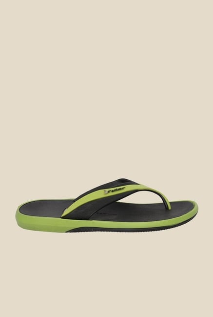 Rider Black & Green Thong Flip Flops Rider Black & Green Thong Flip Flops