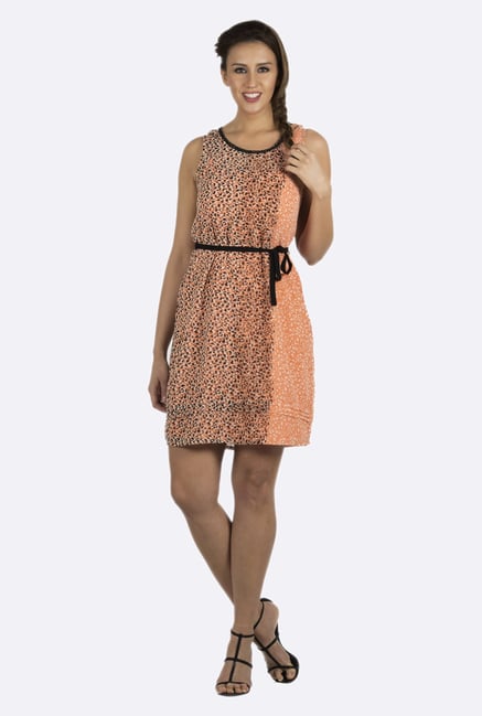 109 F Orange Printed Dress 109 F Orange Printed Dress