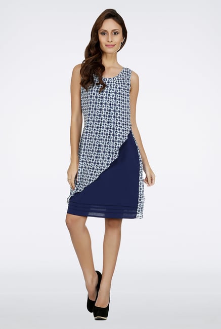 109 F Blue Printed Dress 109 F Blue Printed Dress