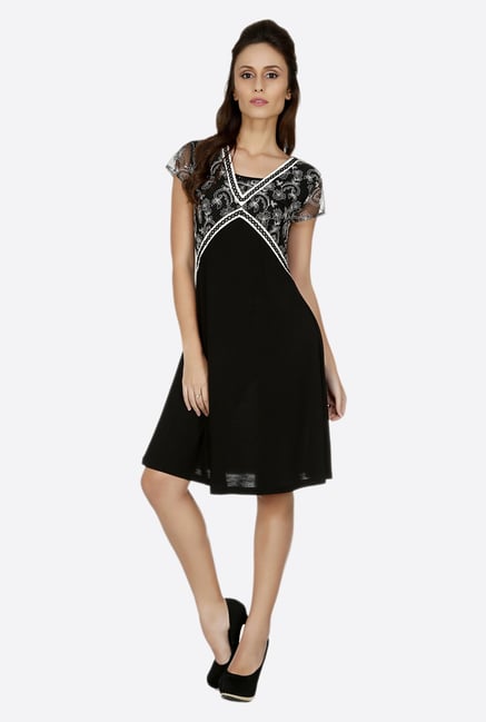 Fusion Beats Black Printed Dress Fusion Beats Black Printed Dress