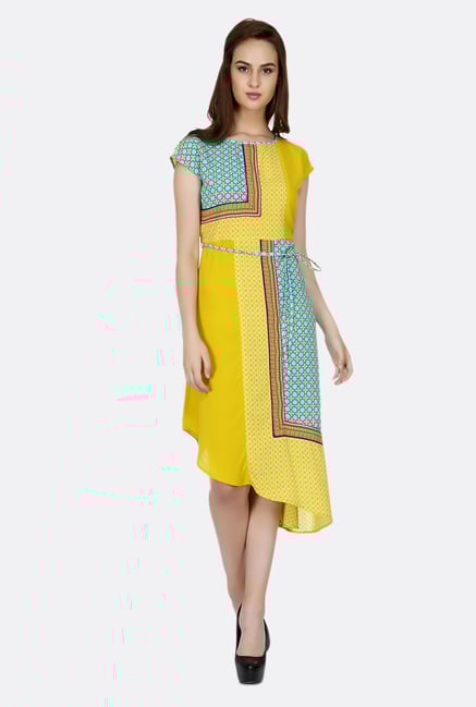 Fusion Beats Yellow Printed Dress Fusion Beats Yellow Printed Dress