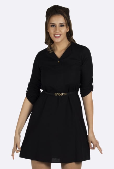 109 F Black Solid Dress 109 F Black Solid Dress