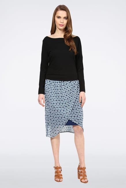 109 F Navy Printed Skirt 109 F Navy Printed Skirt