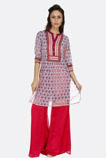 Fusion Beats White Printed Kurta Fusion Beats White Printed Kurta