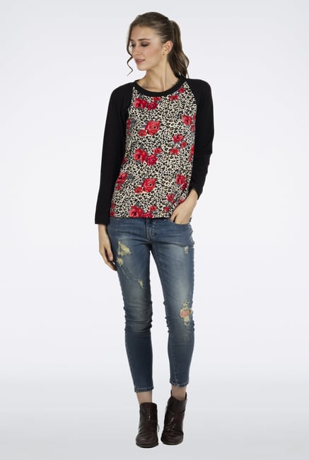 109 F Multicolor Floral Print Top 109 F Multicolor Floral Print Top