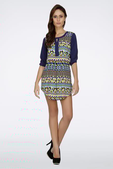 109 F Navy Print Tunic 109 F Navy Print Tunic