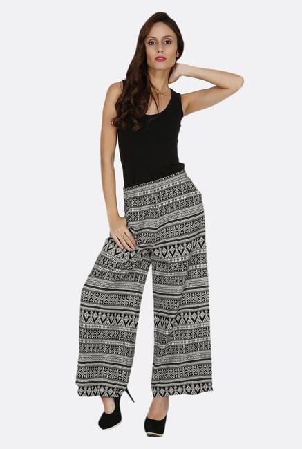Fusion Beats Grey Printed Palazzos Fusion Beats Grey Printed Palazzos