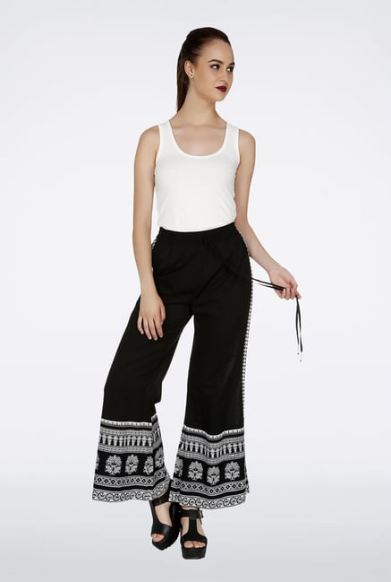 Fusion Beats Black Printed Palazzos Fusion Beats Black Printed Palazzos