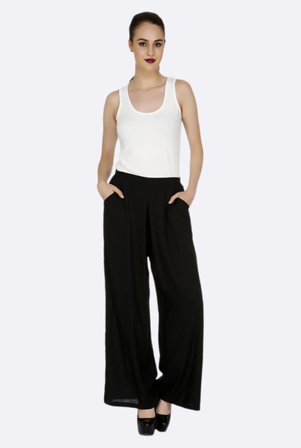 109 F Black Solid Palazzos 109 F Black Solid Palazzos