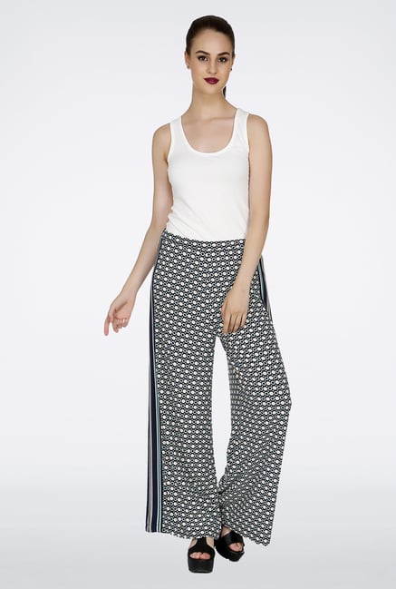 109 F Dark Blue Printed Palazzos 109 F Dark Blue Printed Palazzos