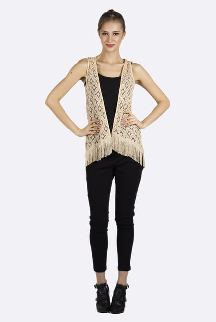 Fusion Beats Beige Lace Shrug Fusion Beats Beige Lace Shrug