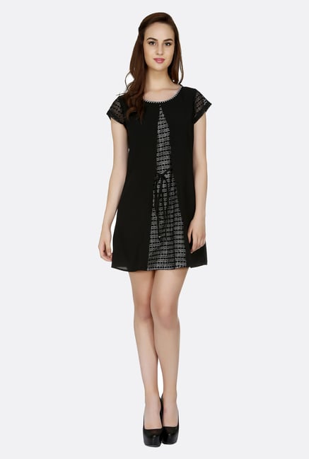 Fusion Beats Black Printed Tunic Fusion Beats Black Printed Tunic