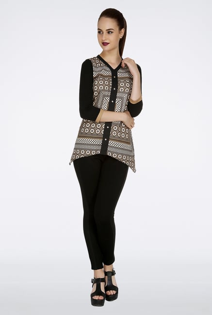 Fusion Beats White Printed Top Fusion Beats White Printed Top