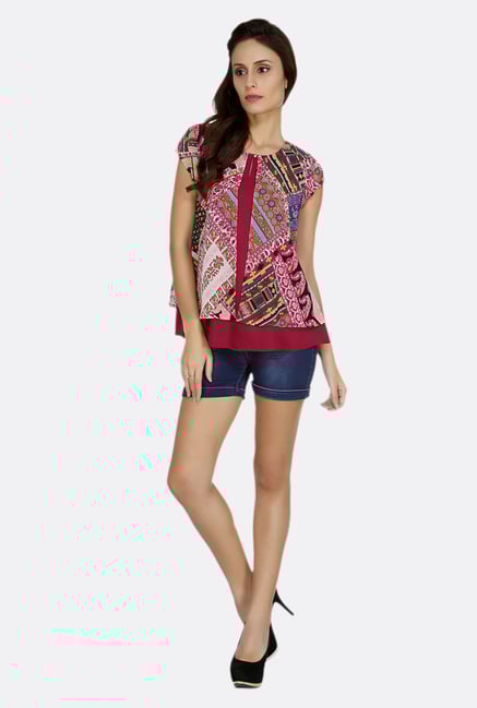 Fusion Beats Pink Printed Top Fusion Beats Pink Printed Top