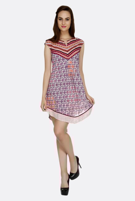 Fusion Beats Purple Printed Tunic Fusion Beats Purple Printed Tunic