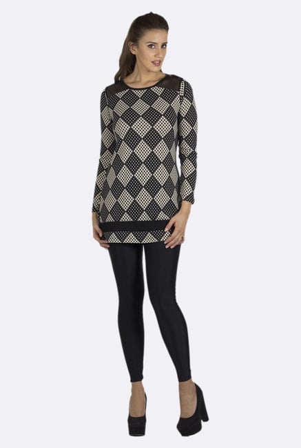 109 F Black Printed Tunic 109 F Black Printed Tunic