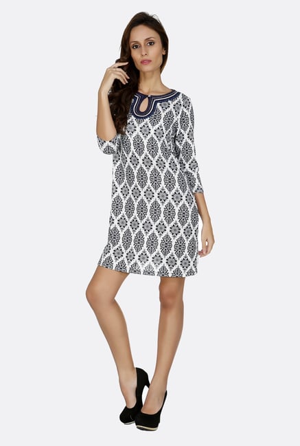 Fusion Beats White Printed Tunic Fusion Beats White Printed Tunic