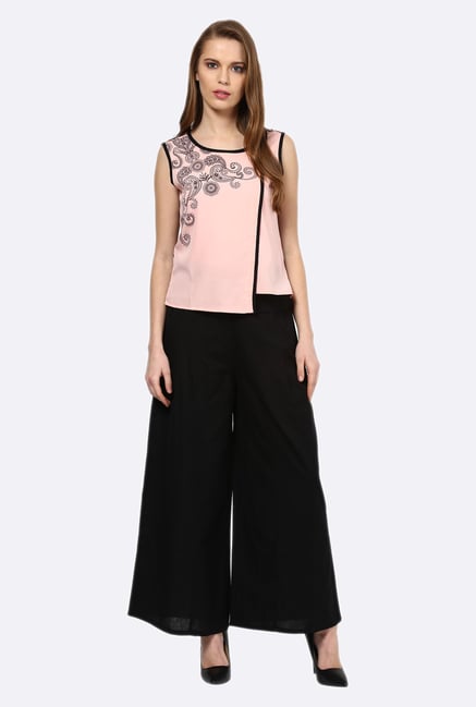 109 F Light Pink Printed Asymmetric Top 109 F Light Pink Printed Asymmetric Top