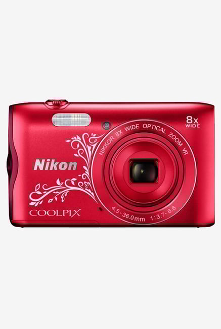 Nikon Coolpix A300 Point & Shoot Camera (Red Pattern) Nikon Coolpix A300 Point & Shoot Camera (Red Pattern)