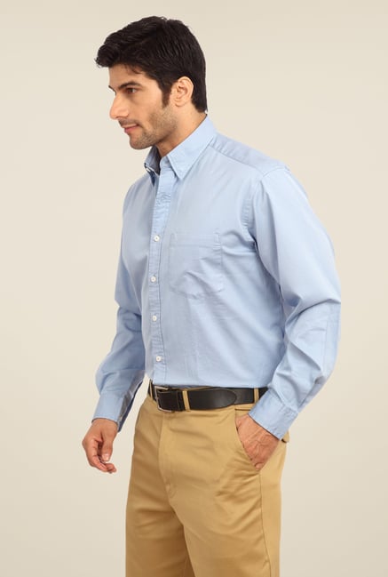 ColorPlus Light Blue Solid Shirt ColorPlus Light Blue Solid Shirt