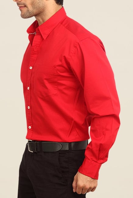 ColorPlus Red Solid Shirt ColorPlus Red Solid Shirt