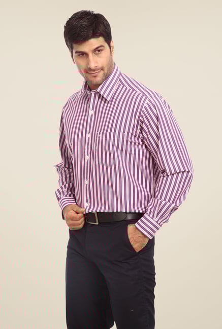 ColorPlus Purple Striped Shirt ColorPlus Purple Striped Shirt