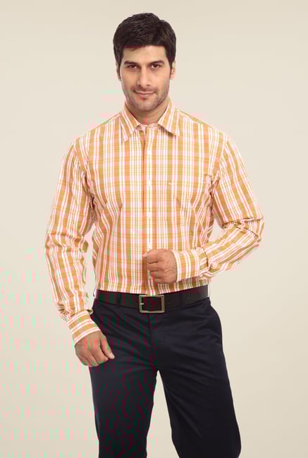ColorPlus Orange Checks Shirt ColorPlus Orange Checks Shirt