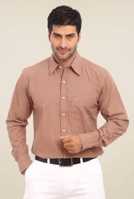 ColorPlus Brown Checks Shirt ColorPlus Brown Checks Shirt