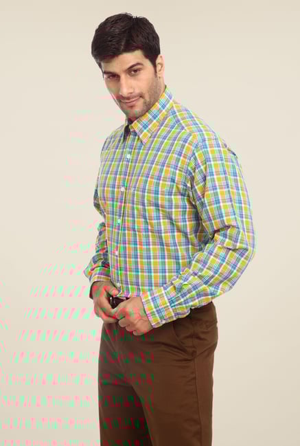 ColorPlus Yellow Checks Shirt ColorPlus Yellow Checks Shirt