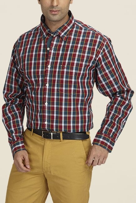 ColorPlus Maroon Checks Shirt ColorPlus Maroon Checks Shirt