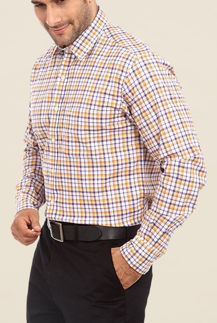 ColorPlus Yellow Checks Shirt ColorPlus Yellow Checks Shirt