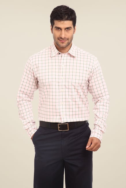 ColorPlus Light Pink Checks Shirt ColorPlus Light Pink Checks Shirt