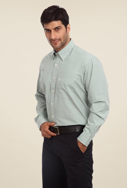 ColorPlus Green Striped Shirt ColorPlus Green Striped Shirt