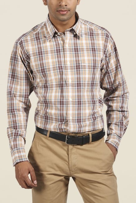 ColorPlus Brown Checks Shirt ColorPlus Brown Checks Shirt
