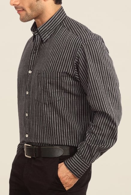 ColorPlus Grey Striped Shirt ColorPlus Grey Striped Shirt