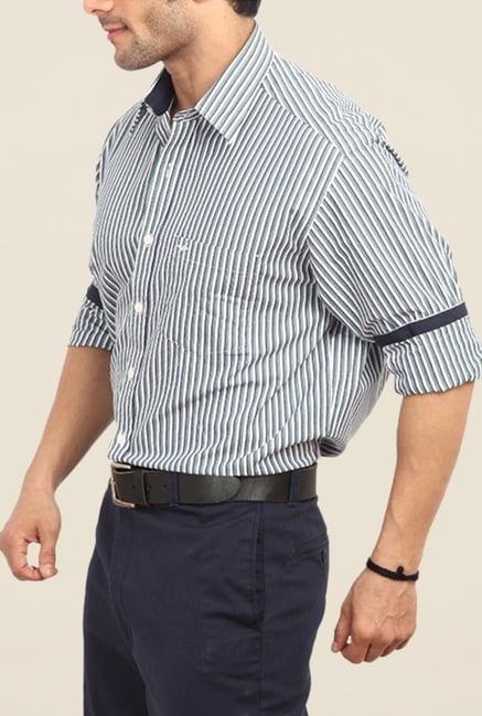 ColorPlus Green Striped Shirt ColorPlus Green Striped Shirt
