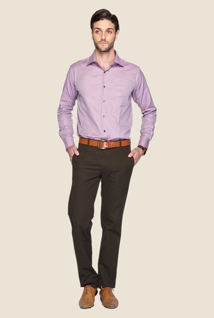 ColorPlus Brown Solid Chinos ColorPlus Brown Solid Chinos