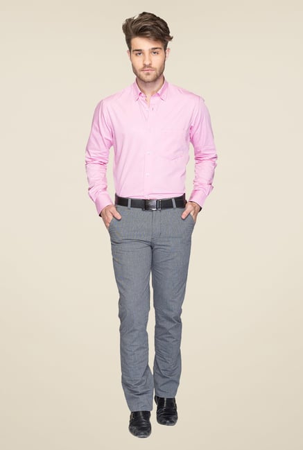 ColorPlus Pink Solid Shirt ColorPlus Pink Solid Shirt