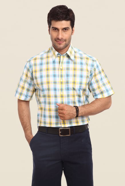 ColorPlus Yellow Checks Shirt ColorPlus Yellow Checks Shirt