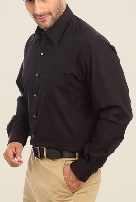 ColorPlus Black Solid Shirt ColorPlus Black Solid Shirt