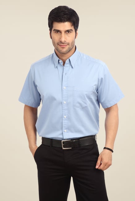 ColorPlus Blue Solid Shirt ColorPlus Blue Solid Shirt