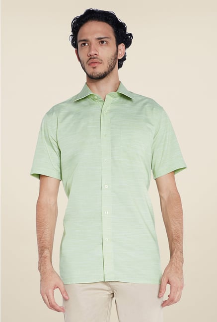 Park Avenue Green Cotton Shirt Park Avenue Green Cotton Shirt