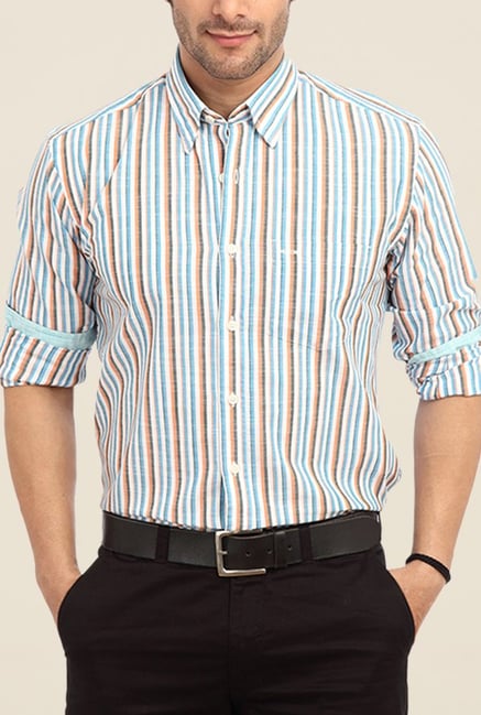 ColorPlus Blue Striped Shirt ColorPlus Blue Striped Shirt